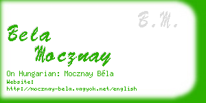 bela mocznay business card